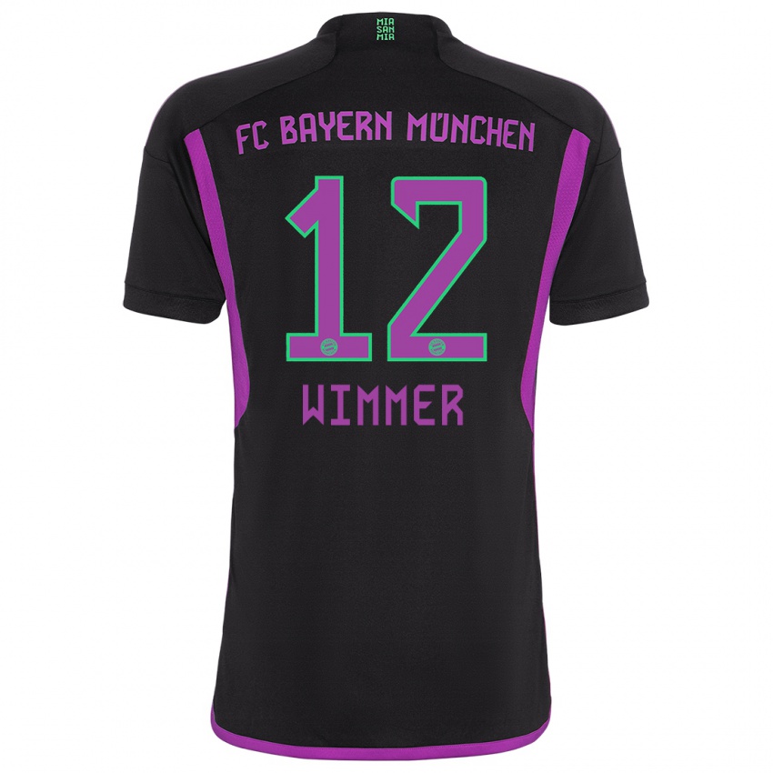 Mulher Camisola Benedikt Wimmer #12 Preto Alternativa 2023/24 Camisa Brasil