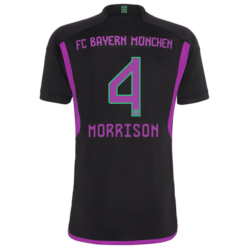 Mulher Camisola Liam Morrison #4 Preto Alternativa 2023/24 Camisa Brasil