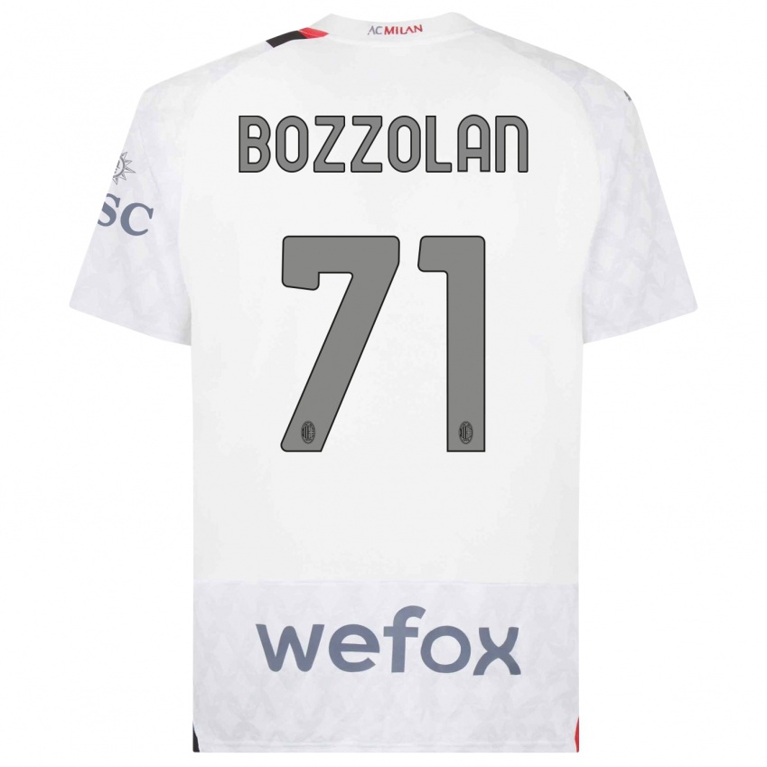 Mulher Camisola Andrea Bozzolan #71 Branco Alternativa 2023/24 Camisa Brasil