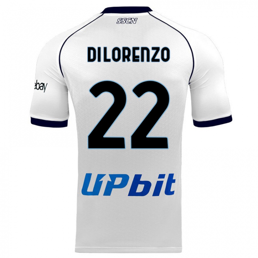 Mulher Camisola Giovanni Di Lorenzo #22 Branco Alternativa 2023/24 Camisa Brasil