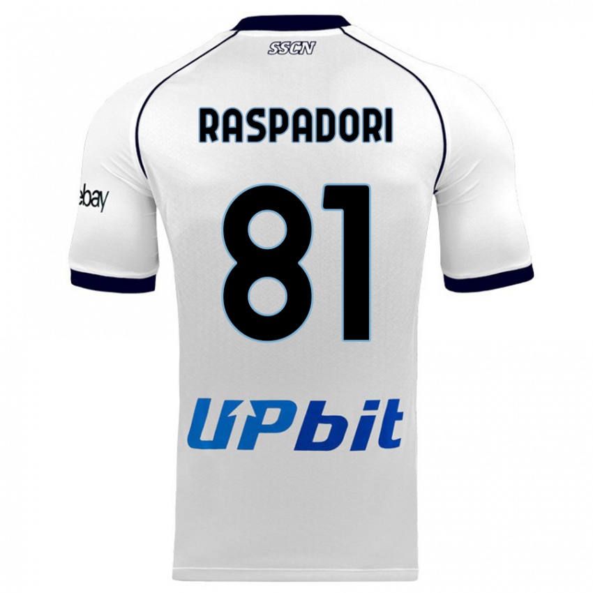 Mulher Camisola Giacomo Raspadori #81 Branco Alternativa 2023/24 Camisa Brasil