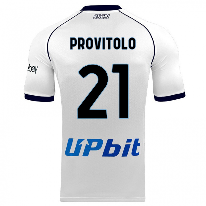 Mulher Camisola Vincenzo Provitolo #21 Branco Alternativa 2023/24 Camisa Brasil