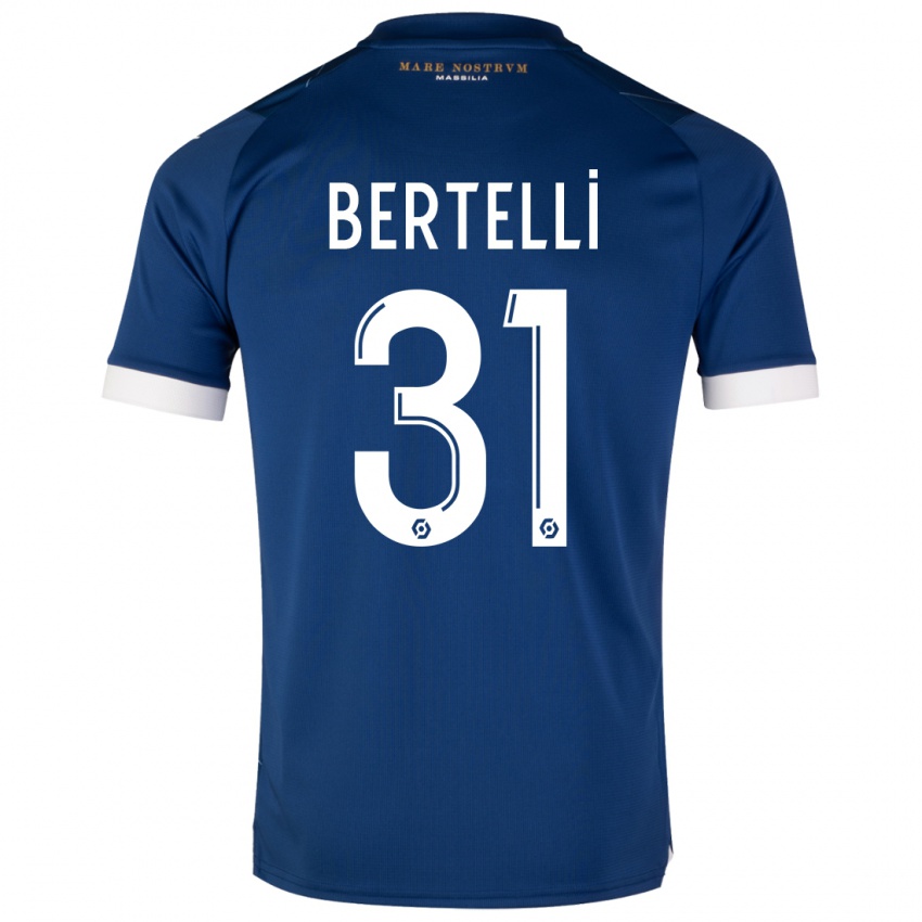 Mulher Camisola Ugo Bertelli #31 Azul Escuro Alternativa 2023/24 Camisa Brasil