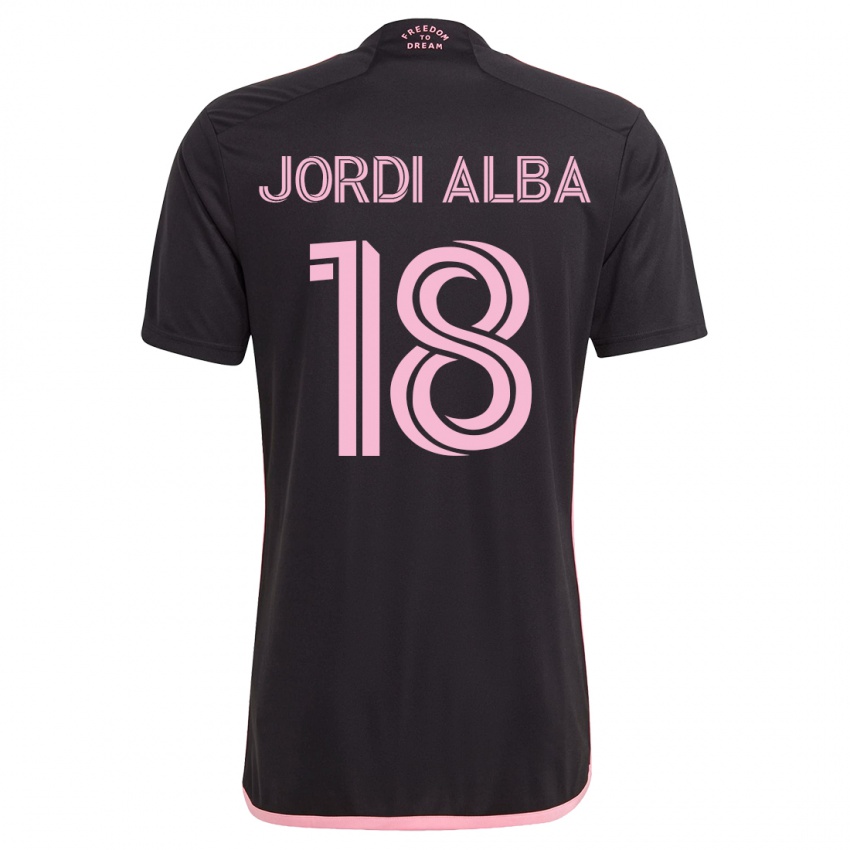 Mulher Camisola Jordi Alba #18 Preto Alternativa 2023/24 Camisa Brasil