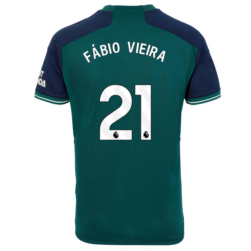 Mulher Camisola Fabio Vieira #21 Verde Terceiro 2023/24 Camisa Brasil