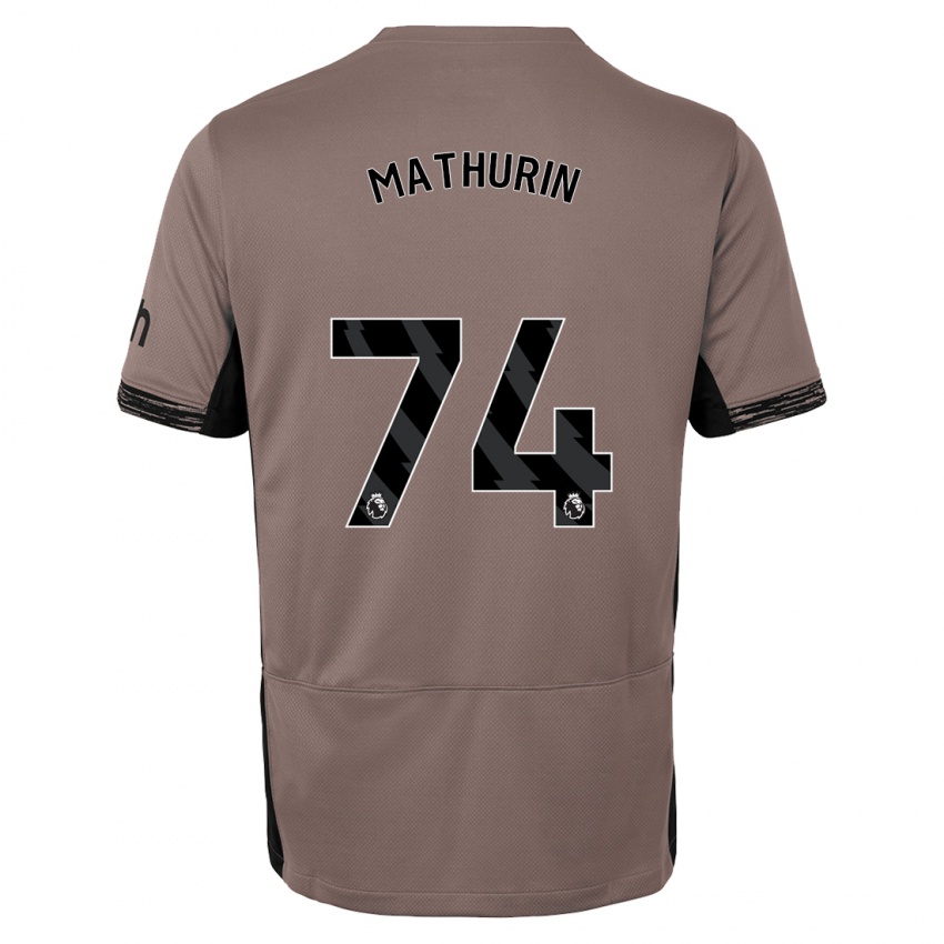 Mulher Camisola Roshaun Mathurin #74 Bege Escuro Terceiro 2023/24 Camisa Brasil