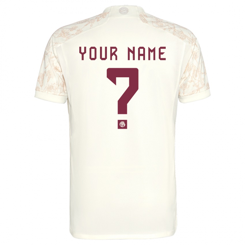 Mulher Camisola Seu Nome #0 Off White Terceiro 2023/24 Camisa Brasil