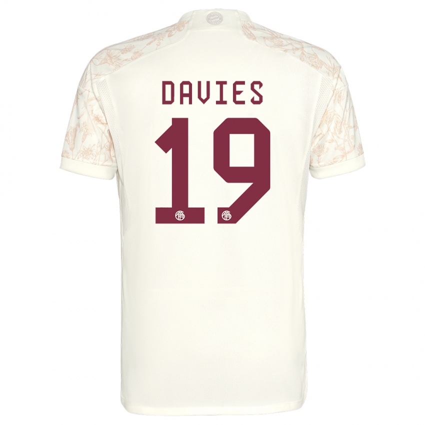 Mulher Camisola Alphonso Davies #19 Off White Terceiro 2023/24 Camisa Brasil