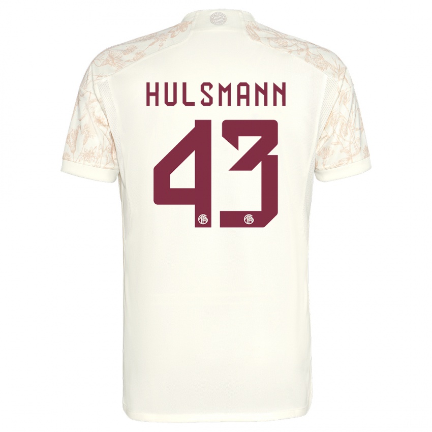 Mulher Camisola Tom Hulsmann #43 Off White Terceiro 2023/24 Camisa Brasil