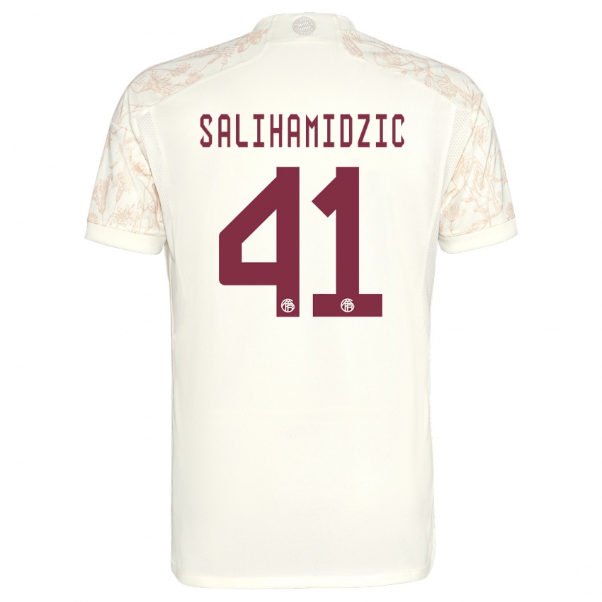 Mulher Camisola Nick Salihamidzic #41 Off White Terceiro 2023/24 Camisa Brasil